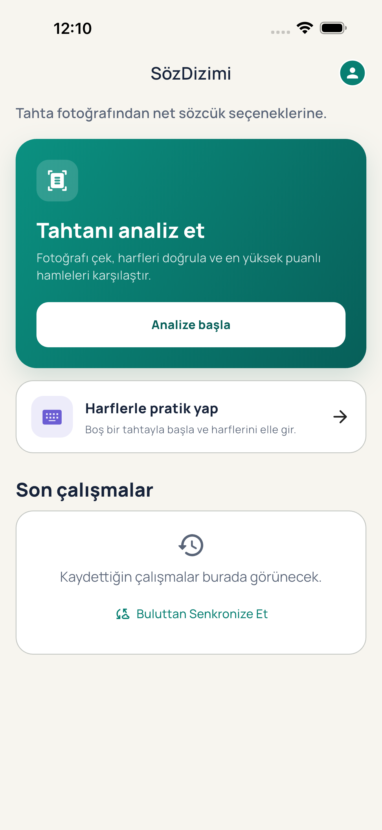 SözDizimi uygulamasında tahta analizi ve kayıtlı oyunlar